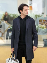 Sharper 2023 Sebastian Stan Gray Coat