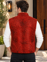 Men’s Persian Lamb Fur Vest in Red