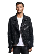 Men’s Persian Lamb Leather Biker Jacket