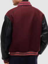 Tommy-Hilfiger-Travis-Kelce-Maroon-Varsity-Jacket