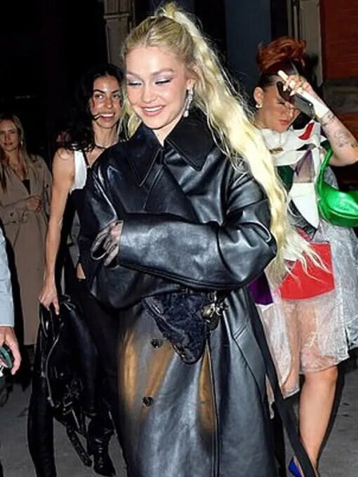 Gigi Hadid Met Gala 2023 Leather Coat