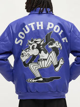 Midnight Riot Faux Leather Varsity Jacket