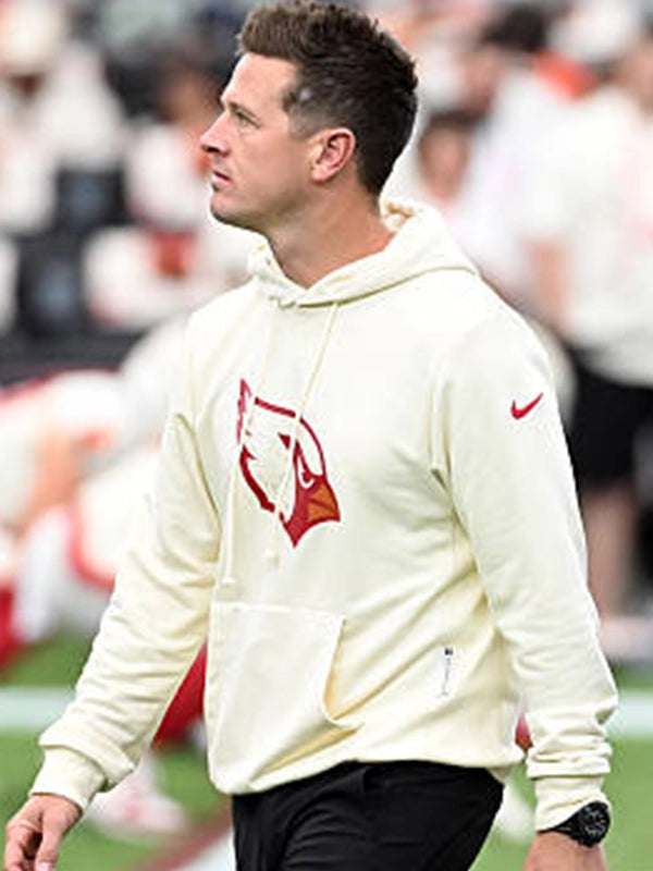 Mike-LaFleur-cream-fleece-hoodie-front-view