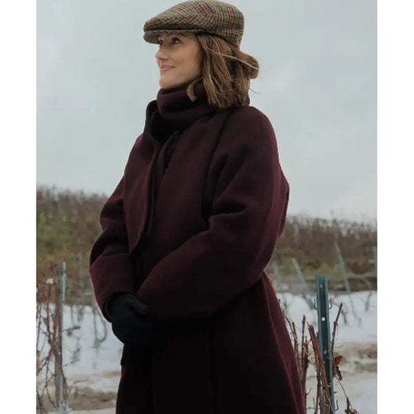 Minka Kelly Champagne Problems Wool Coat