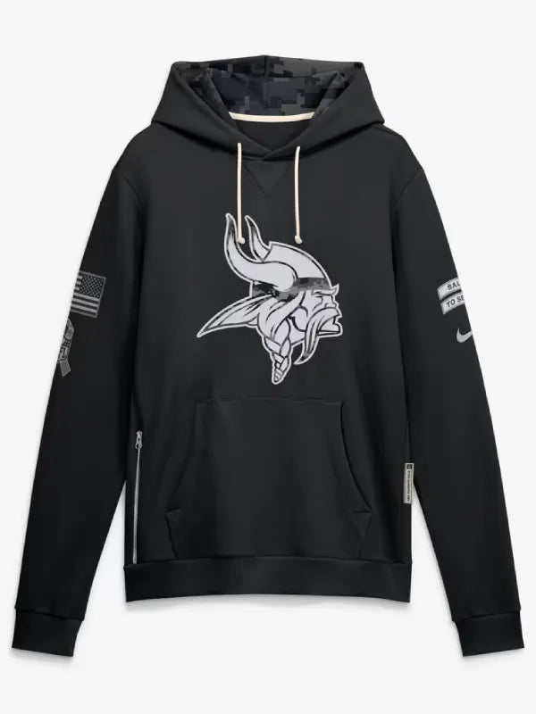 Black-Minnesota-Vikings-fleece-hoodie