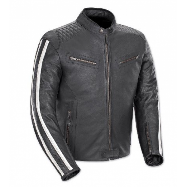 Minnesota Quilted Shoulder Leather Jacket