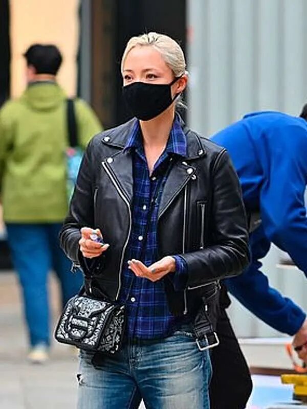 Pom Klementieff Mission Impossible 7 Black Leather Jacket