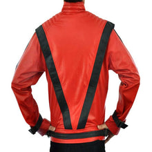 Michael Jackson Thriller Red Black Leather Jacket