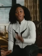 Monica Rambeau The Marvels White Leather Jacket