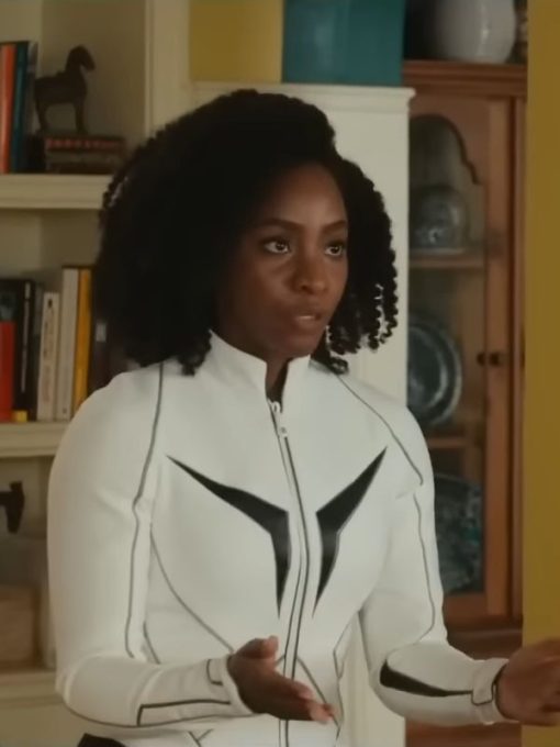 Monica Rambeau The Marvels White Leather Jacket