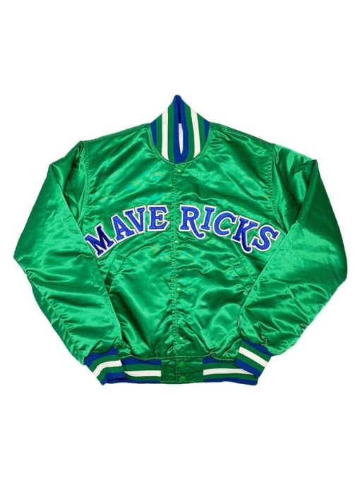 NBA Dallas Mavericks Green Satin Jacket