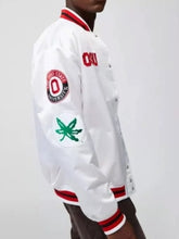 NCAA Ohio State University White Varsity Jacket