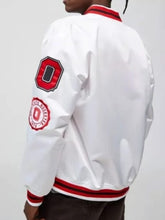 NCAA Ohio State University White Varsity Jacket