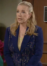 Nikki Newman The Young and The Restless Blue Embellished Blazer