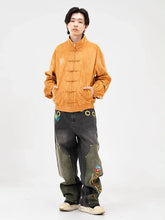 Neptun-x-Sonic-orange-suede-jacket-front-view