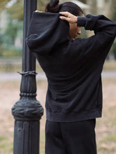 Unisex Black Fleece Pullover Hoodie