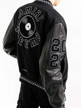 Patrick Mahome Black Amiri Varsity Jacket