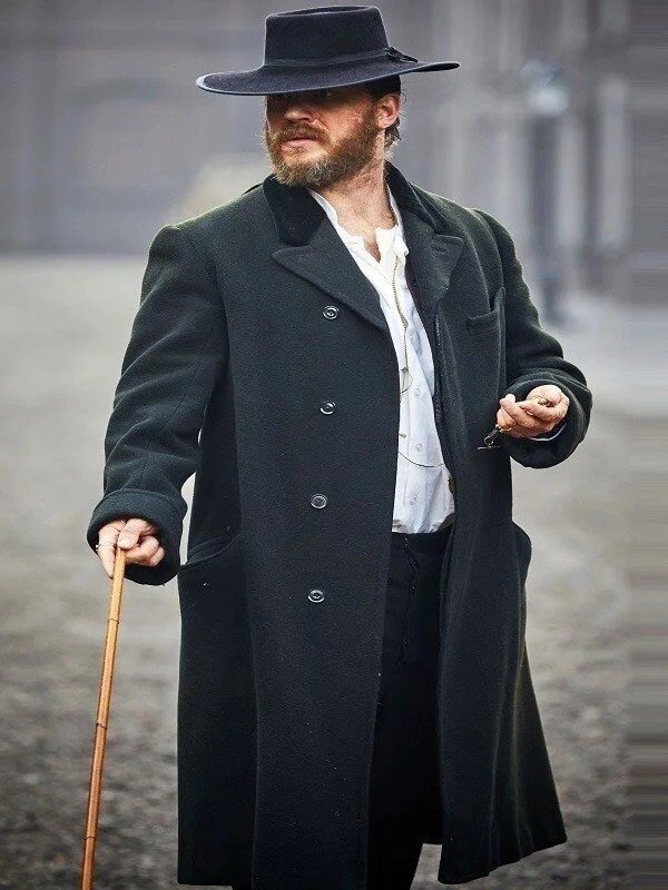 Peaky Blinders Alfie Solomons Black Long Wool Trench Coat