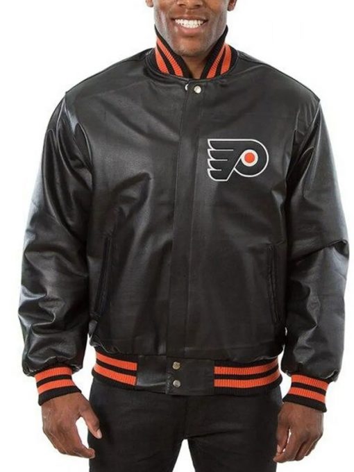 Philadelphia Flyers Bomber Leather Jacket