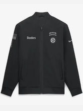 Black-Pittsburgh-Steelers-bomber-jacket-front-view