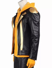 Pokemon Go Team Spark Black Gold Leather Jacket