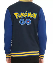 Pokemon Go Trainer Logo Blue Letterman Varsity Jacket