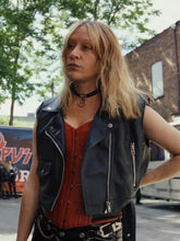 Poker Face 2023 Ruby Ruin Black Leather Vest