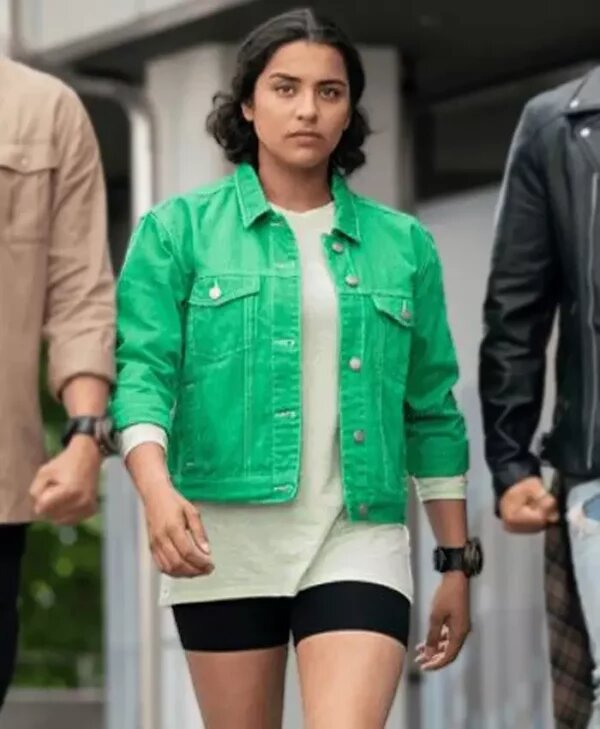 Power Rangers Izzy Garcia Green Denim Jacket