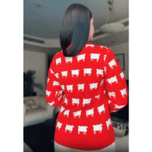 Princess Diana Black Sheep Red Sweater