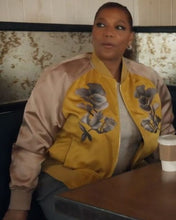 Queen Latifah The Equalizer Yellow Floral Bomber Jacket