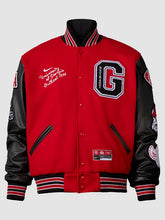 Outkast x UGA x Nike Red  Black  Leather Wool Varsity Jacket