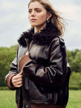 Bella-Maclean-inspired-brown-fur-collar-jacket