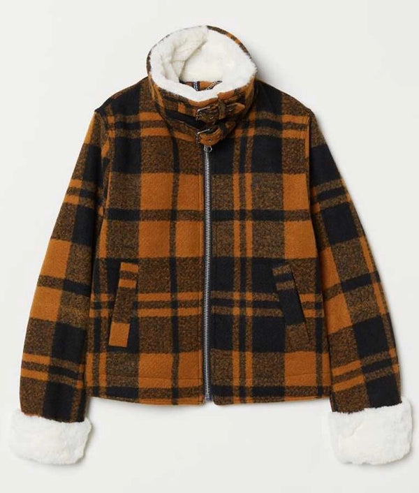 Riverdale S05 Jellybean Jones Brown Plaid Jacket