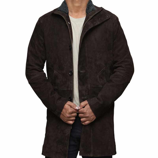 Sheriff Dark Brown Pure Leather Coat