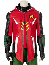 Robin Gotham Knights Red Leather Jacket