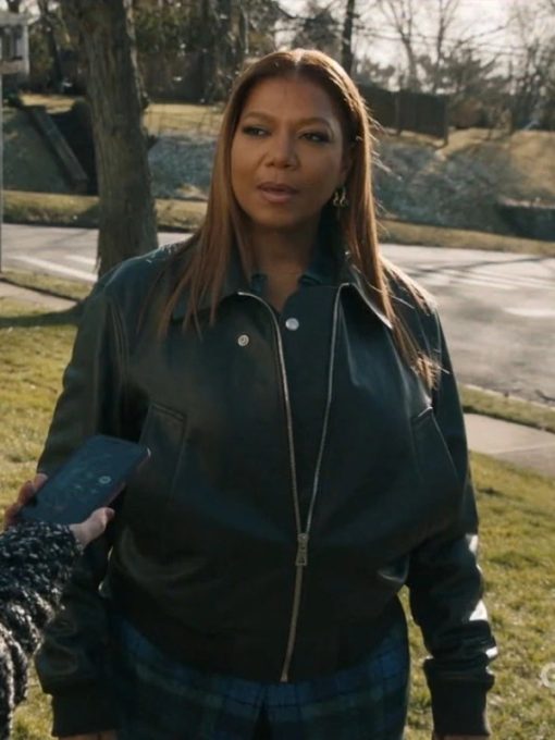 Robyn McCall The Equalizer Black Bomber Leather Jacket