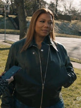 Robyn McCall The Equalizer Black Bomber Leather Jacket