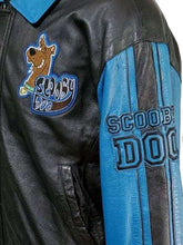Men Black and Blue Scooby Doo Leather Jacket