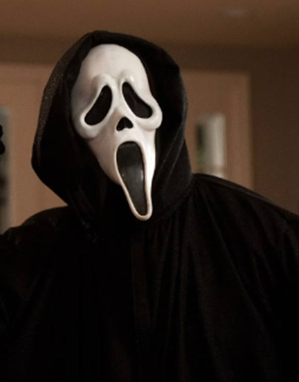 Scream 6 Ghost Black Hooded Costume