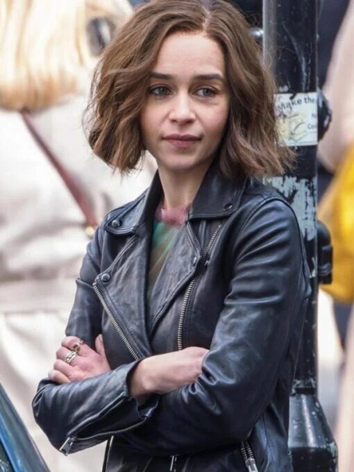 Emilia Clarke S01 Secret Invasion Leather Black Jacket