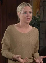 Sharon Newman The Young and The Restless Beige Sweater