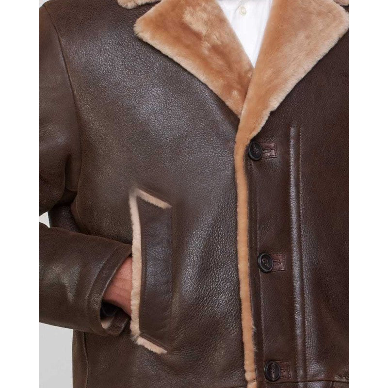 Shearling Sheepskin Car Coat