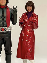 Minami Hamabe Shin Kamen Rider Red Leather Coat