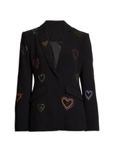 Days Of Our Lives Stephanie Johnson black heart blazer