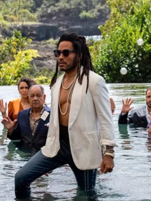 Shotgun Wedding Lenny Kravitz White Blazer