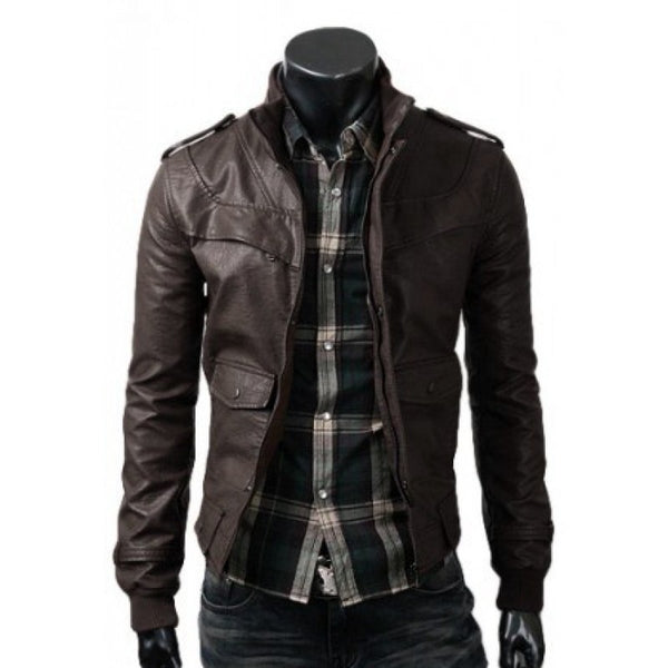 Slim Fit Dark Brown Jacket