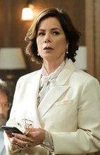 So Help Me Todd Marcia Gay Harden White Peacoat