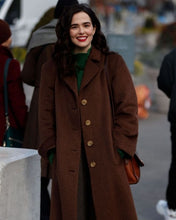 Zoey Deutch Something from Tiffany? Brown Coat