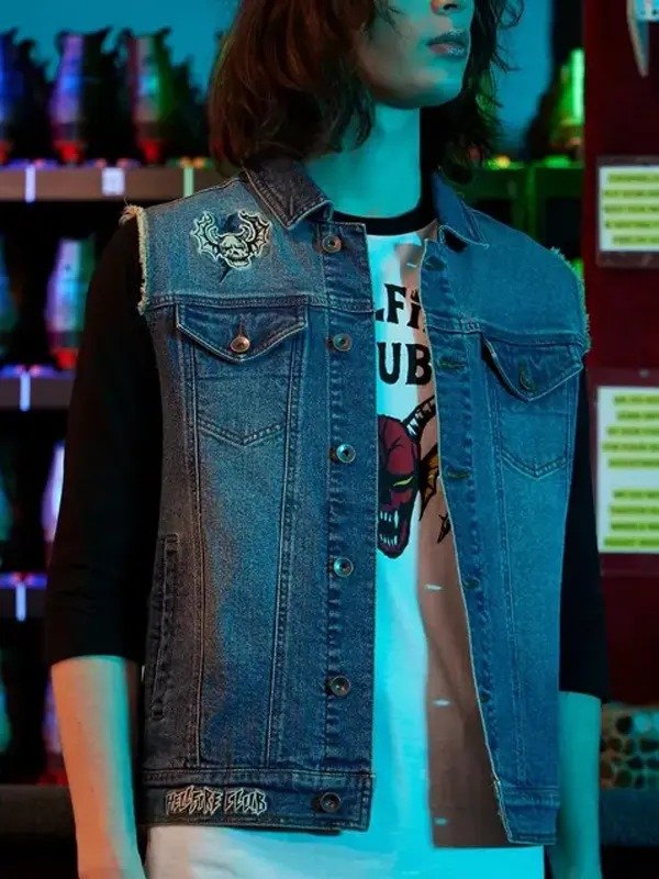 Stranger Things Joseph Quinn Denim Vest