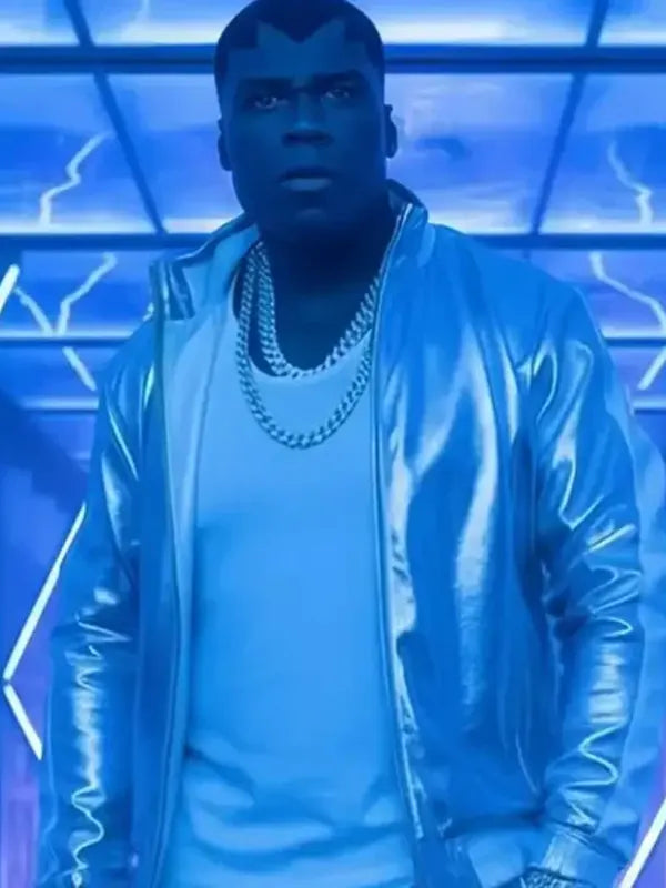 Silver-fabric-jacket-with-zipper-closure